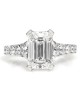 Emerald Cut Diamond Engagement Ring in Platinum